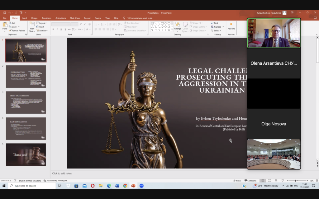 Участь у конференції з юридичної підтримки України