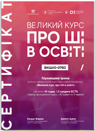 Освітянки йдуть у ногу з часом: успішне проходження курсу з ШІ