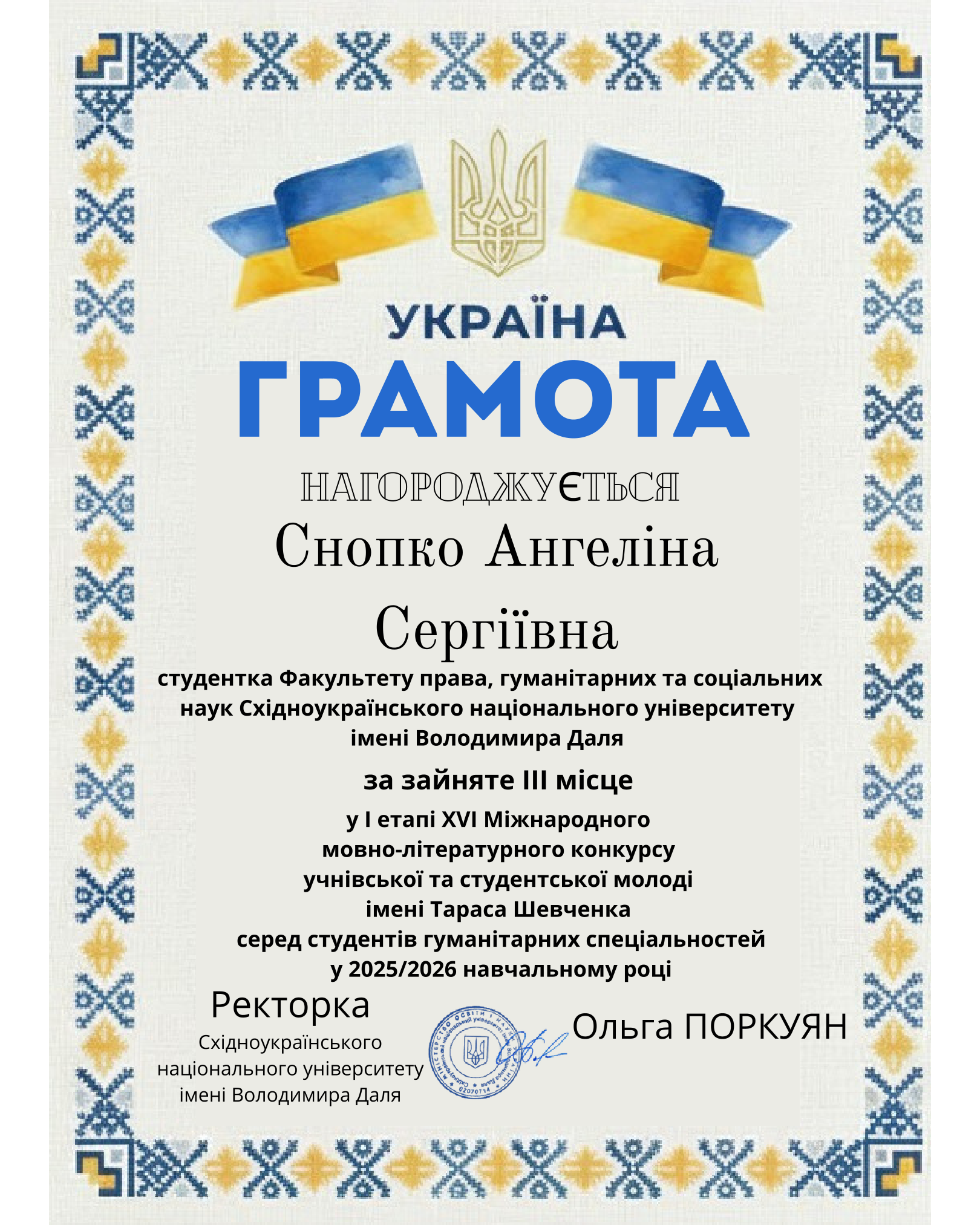 Шевченкове слово в сучасному прочитанні: результати І етапу конкурсу